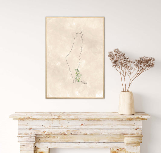 Beige Palestine Poster