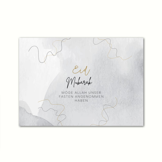 Eid Mubarak Karte Timeless Grey