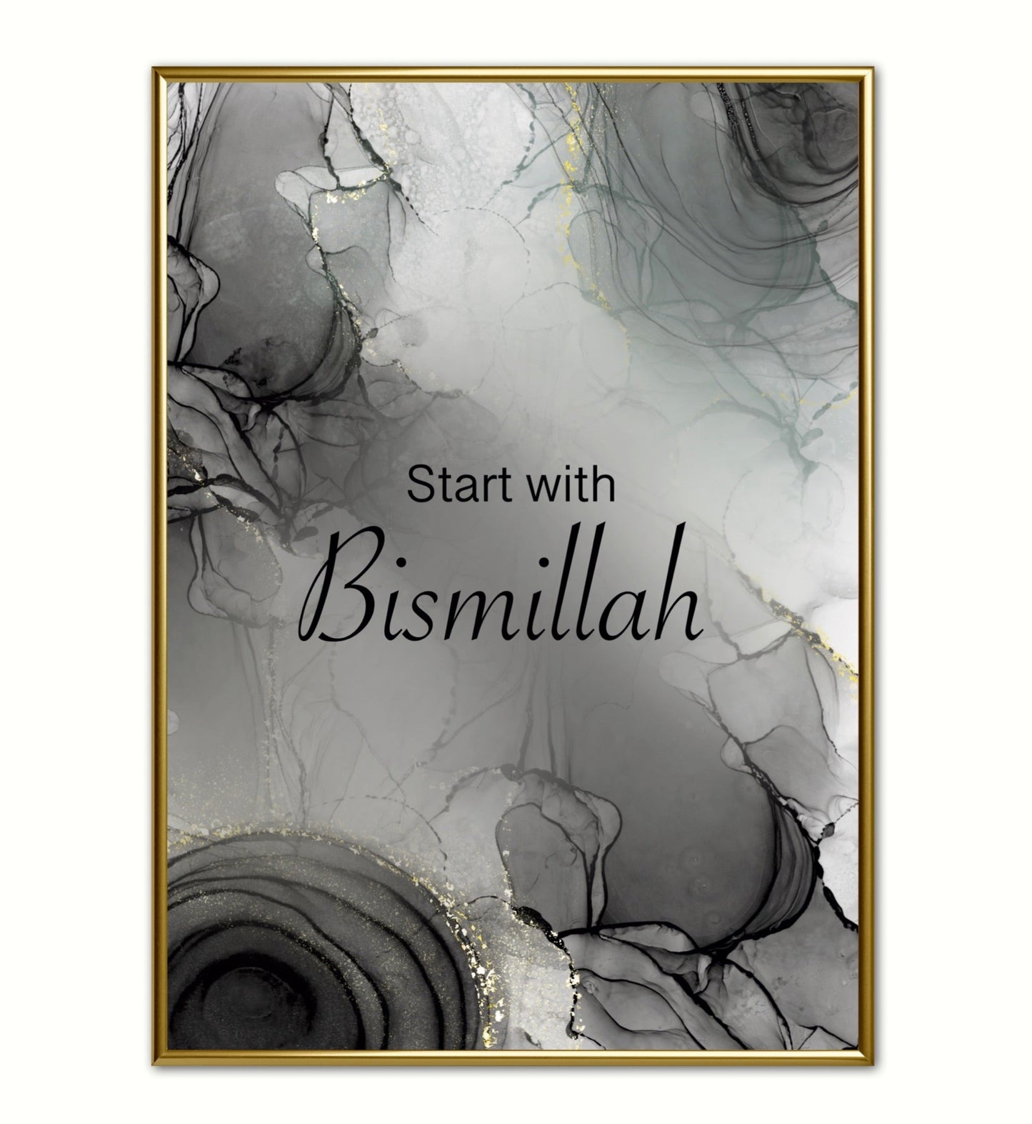 Dark Grey Alhamdulillah Poster