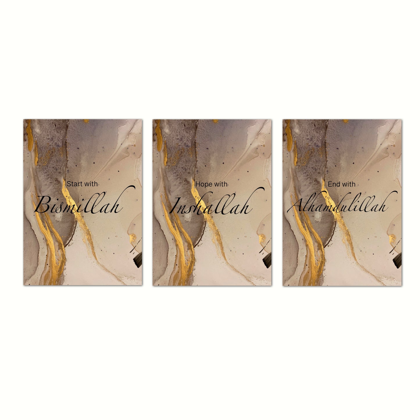 3x Golden Blessed Poster