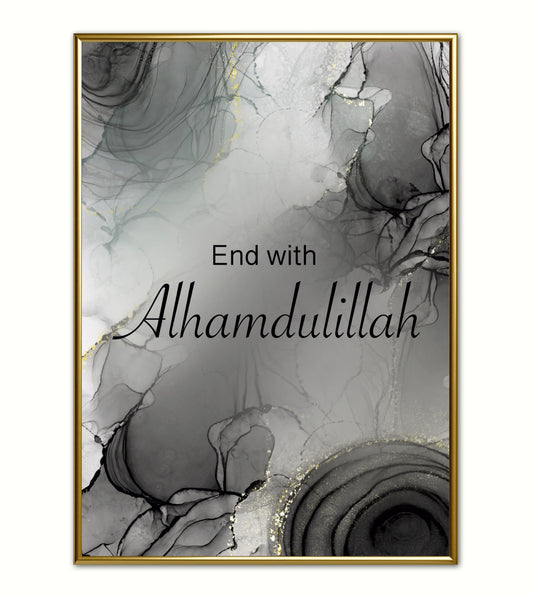 Dark Grey Bismillah Poster