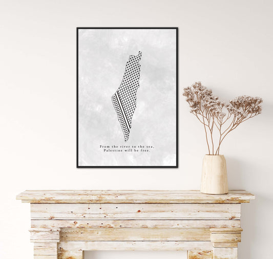 Grey Palestine Poster