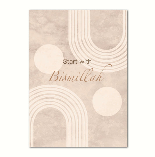 Beige Blessed Poster