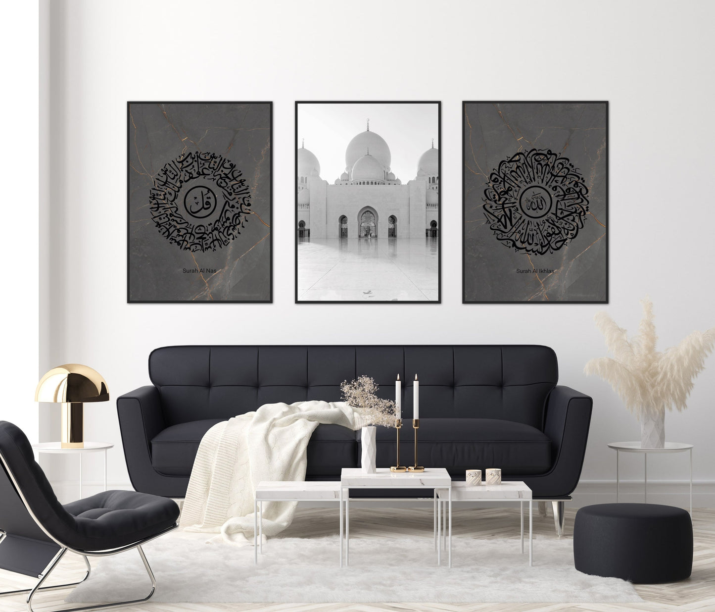 Dark Grey Mosque Set